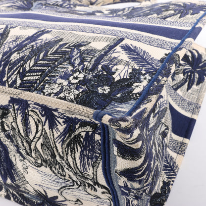 Christian Dior Book Tote, große Canvas-Tragetasche in Marineblau