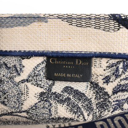 Christian Dior Book Tote, große Canvas-Tragetasche in Marineblau