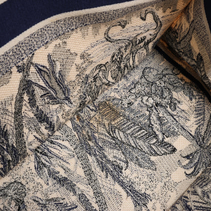 Christian Dior Book Tote, große Canvas-Tragetasche in Marineblau