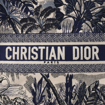 Christian Dior Book Tote, große Canvas-Tragetasche in Marineblau