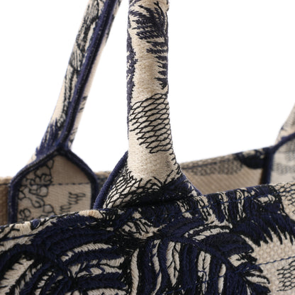 Christian Dior Book Tote, große Canvas-Tragetasche in Marineblau