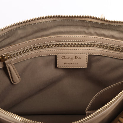 Christian Dior Granville Cannage Lederhandtasche in Beige