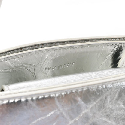 Christian Dior Diorever Medium Leather 2Way Handbag in Silver