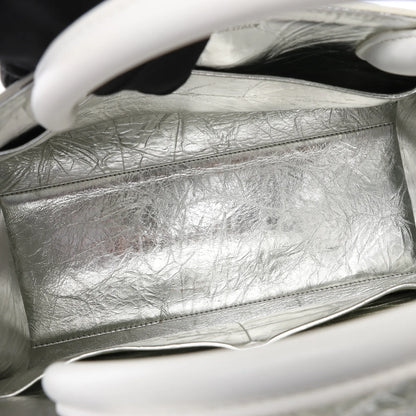 Christian Dior Diorever Medium Leather 2Way Handbag in Silver