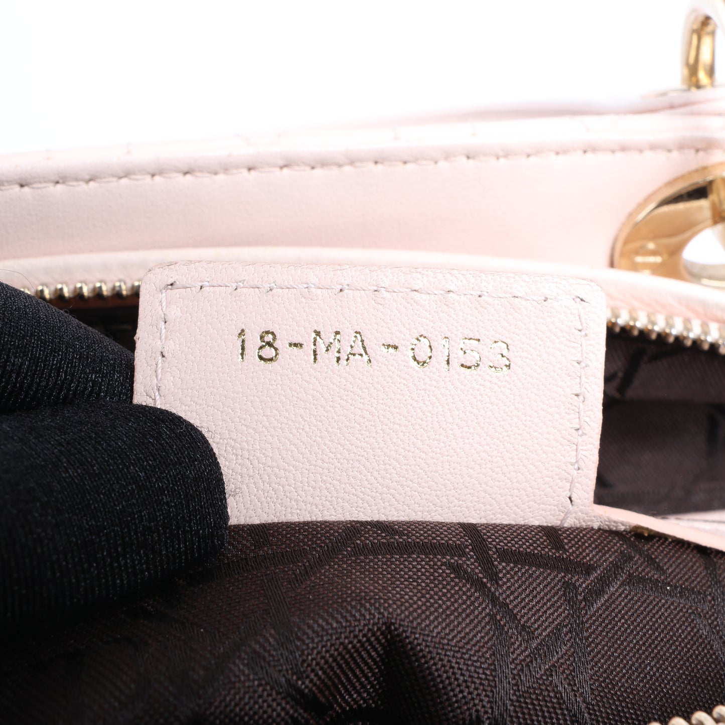 Christian Dior Lady Dior Cannage Große 2-Wege-Handtasche aus Leder in Hellrosa