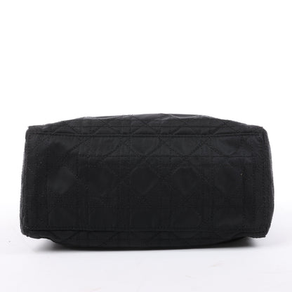 Christian Dior – Lady Dior – Cannage – Nylon-Handtasche in Schwarz