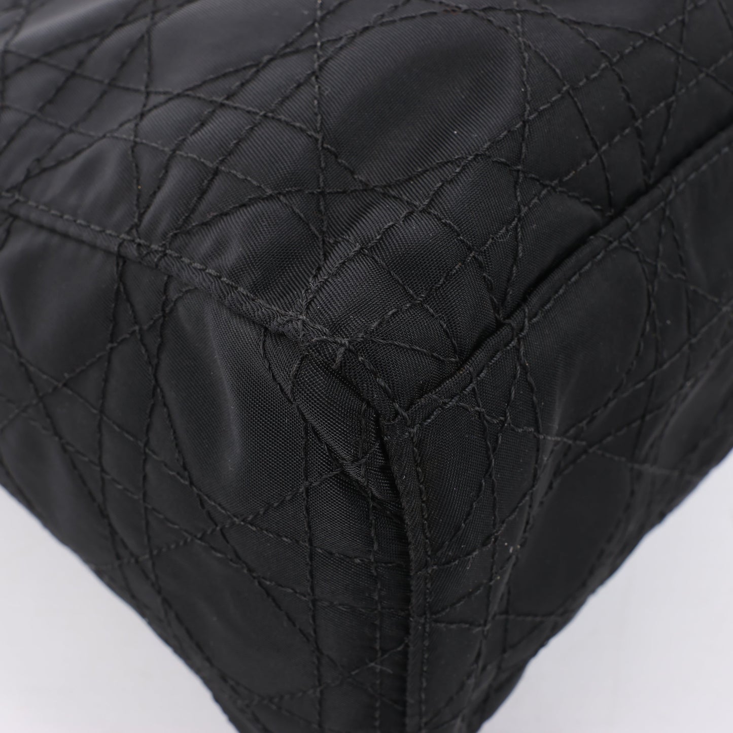 Christian Dior – Lady Dior – Cannage – Nylon-Handtasche in Schwarz
