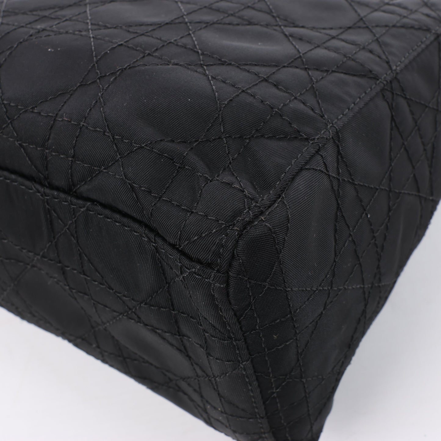 Christian Dior – Lady Dior – Cannage – Nylon-Handtasche in Schwarz