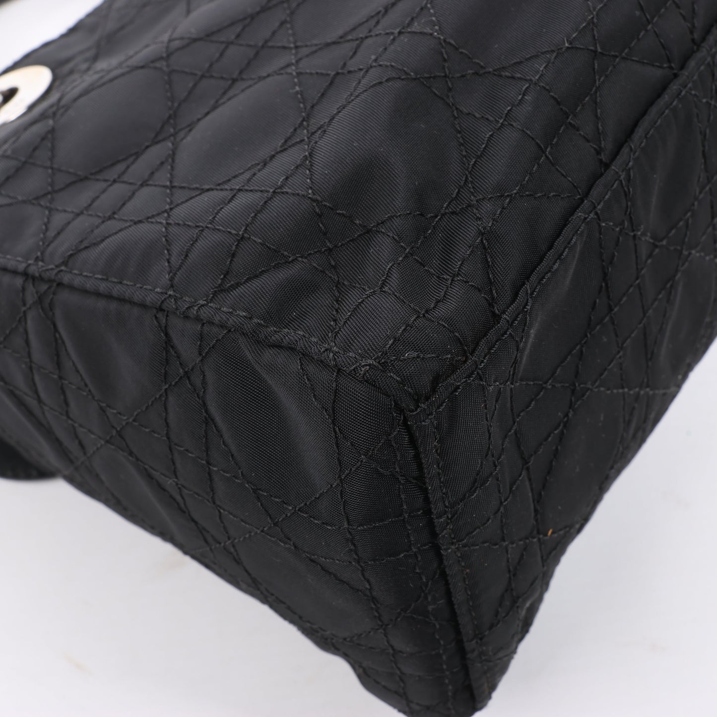 Christian Dior – Lady Dior – Cannage – Nylon-Handtasche in Schwarz