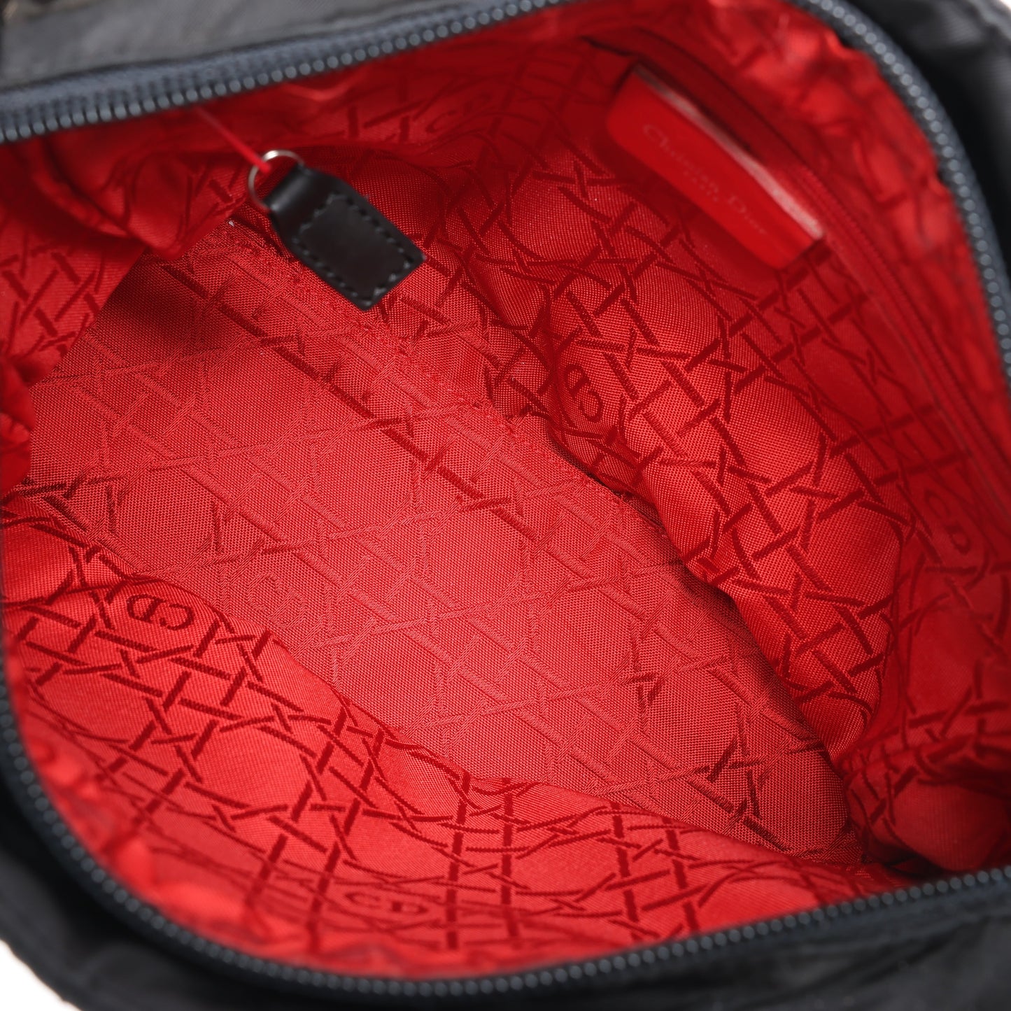 Christian Dior – Lady Dior – Cannage – Nylon-Handtasche in Schwarz
