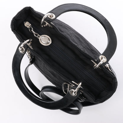 Christian Dior – Lady Dior – Cannage – Nylon-Handtasche in Schwarz