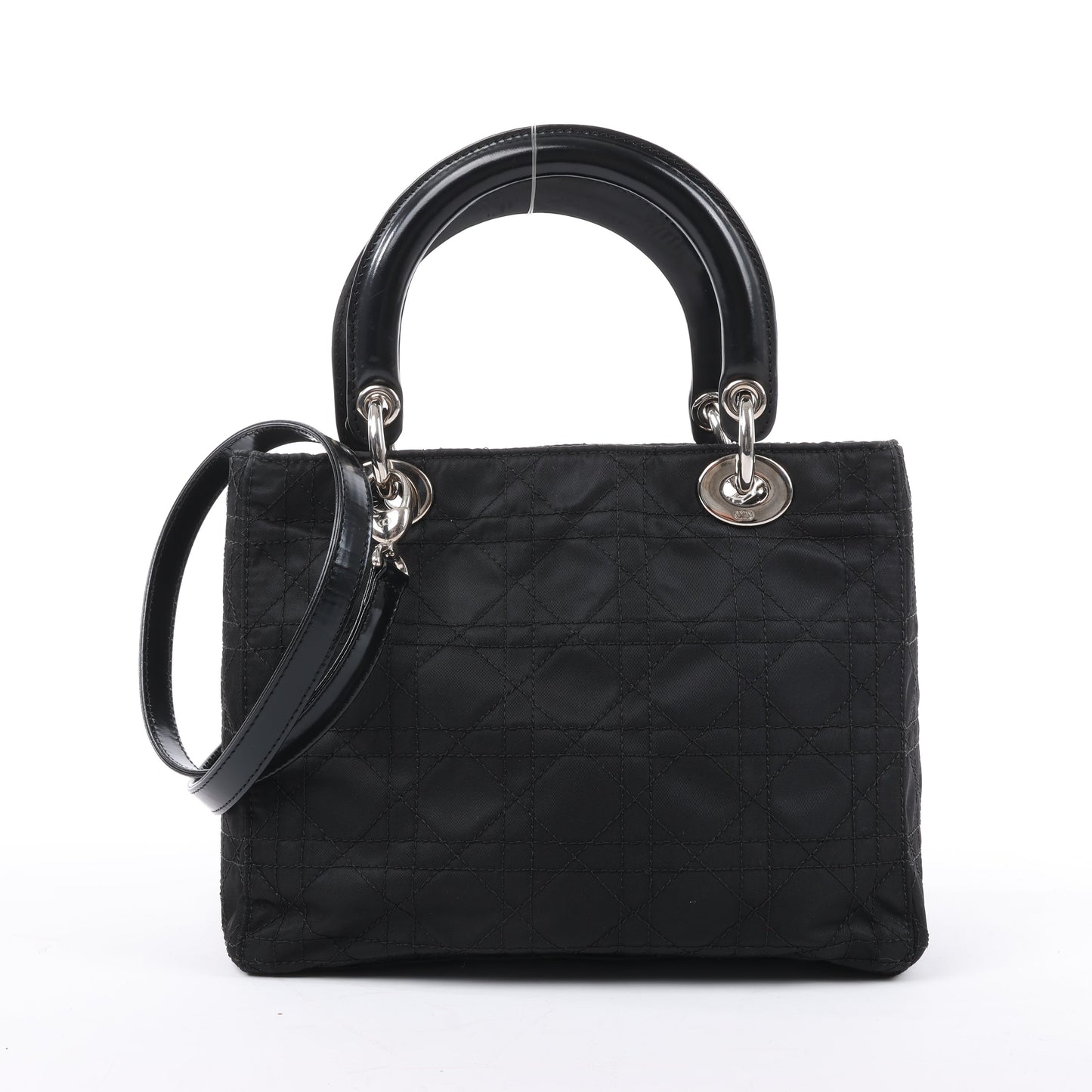 Christian Dior – Lady Dior – Cannage – Nylon-Handtasche in Schwarz