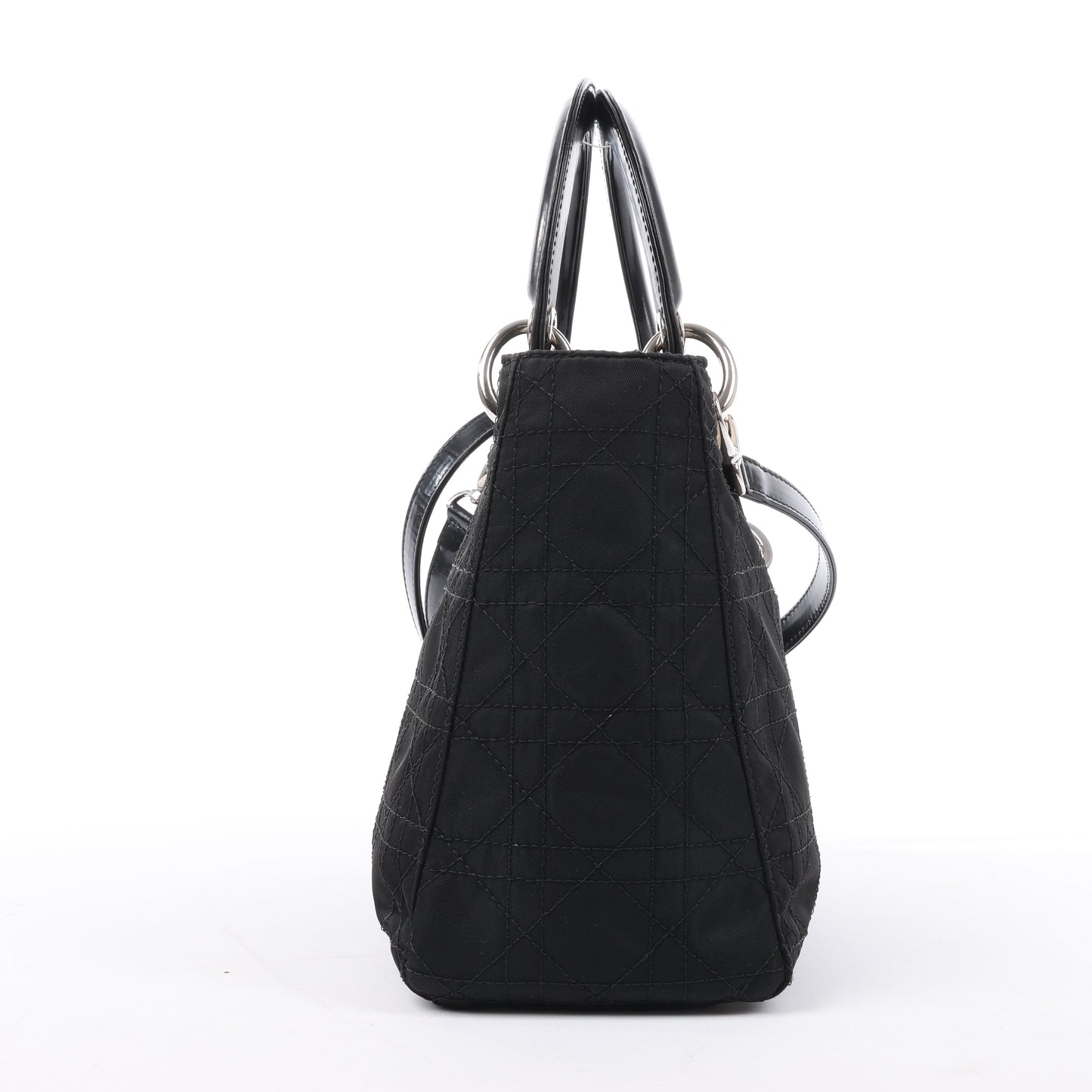 Christian Dior – Lady Dior – Cannage – Nylon-Handtasche in Schwarz