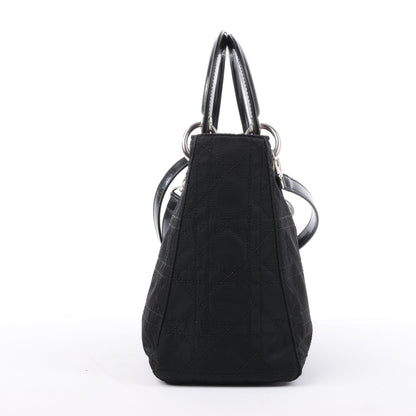 Christian Dior – Lady Dior – Cannage – Nylon-Handtasche in Schwarz