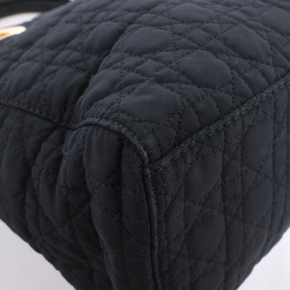 Christian Dior – Lady Dior – Cannage – Nylon-Handtasche in Schwarz