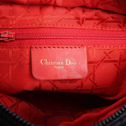 Christian Dior Lady Dior Cannage Nylon Handbag in Black