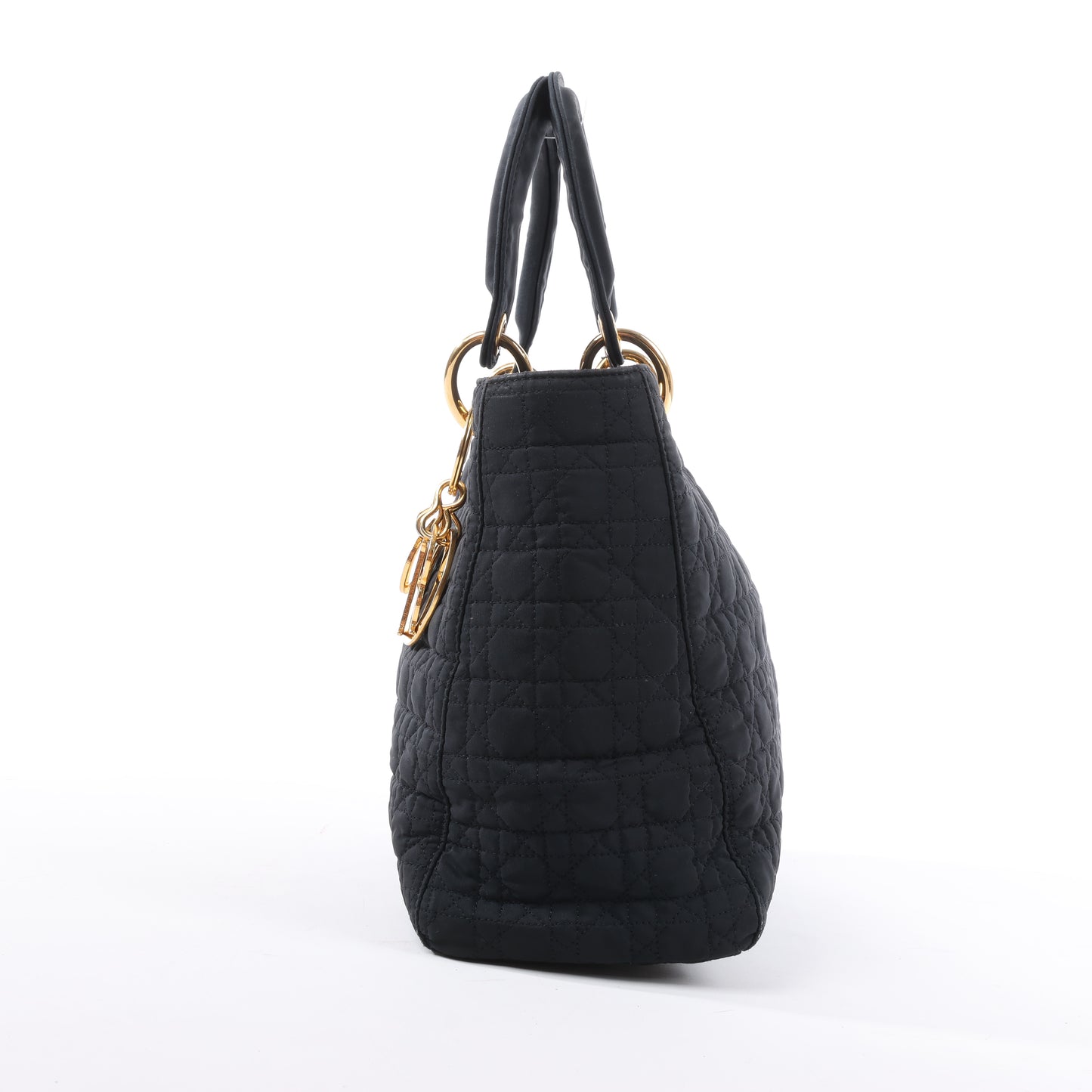 Christian Dior – Lady Dior – Cannage – Nylon-Handtasche in Schwarz