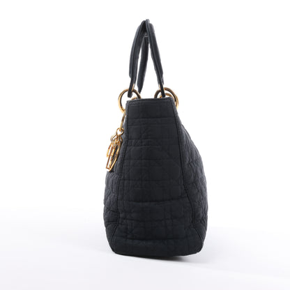Christian Dior – Lady Dior – Cannage – Nylon-Handtasche in Schwarz