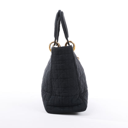 Christian Dior – Lady Dior – Cannage – Nylon-Handtasche in Schwarz