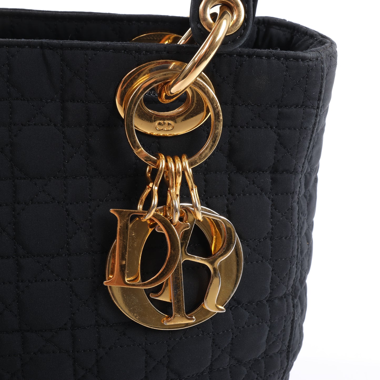Christian Dior – Lady Dior – Cannage – Nylon-Handtasche in Schwarz