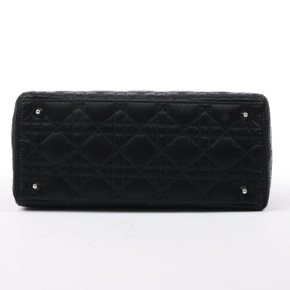 Christian Dior – Lady Dior – Cannage – Nylon-Handtasche in Schwarz