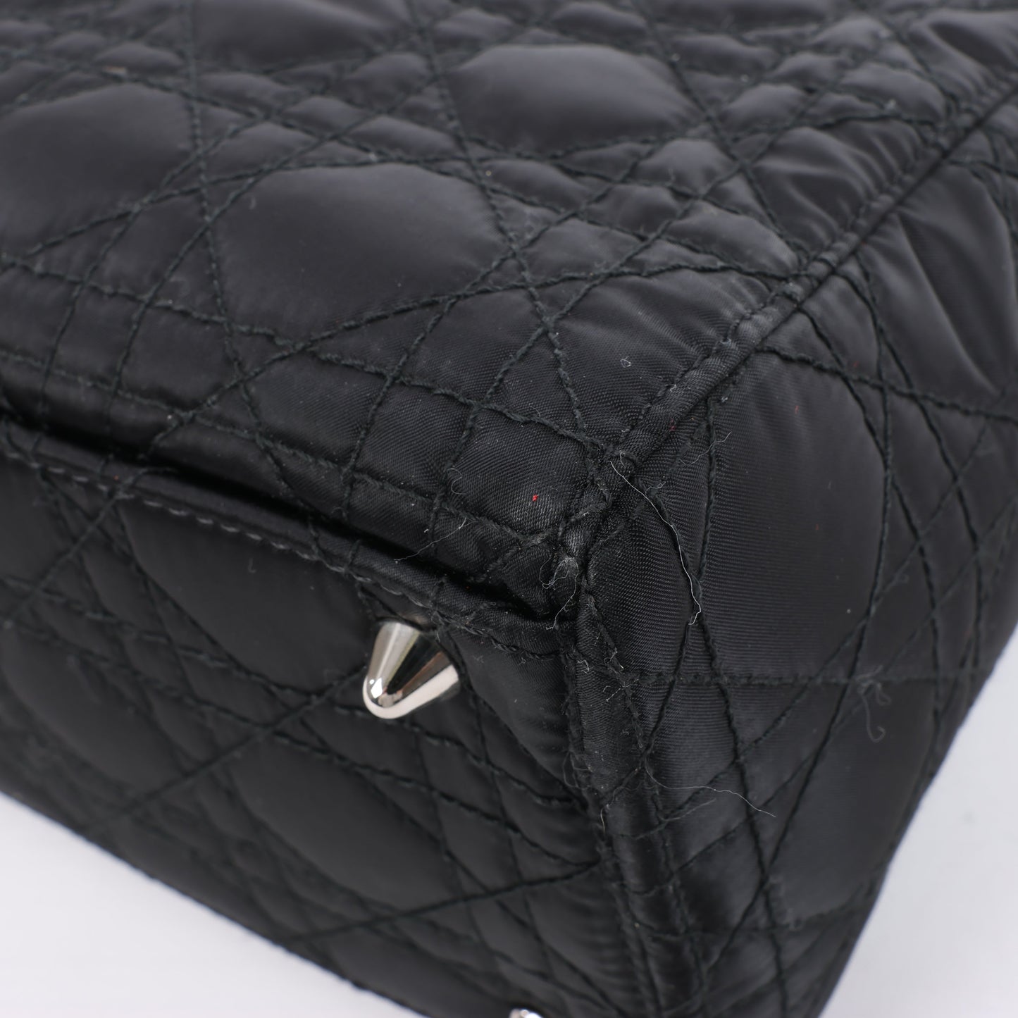 Christian Dior – Lady Dior – Cannage – Nylon-Handtasche in Schwarz