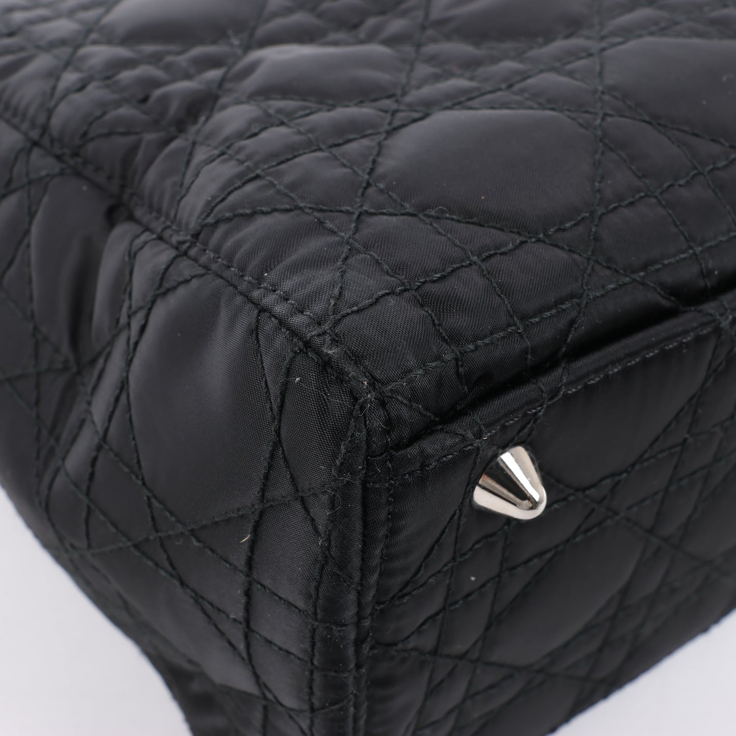 Christian Dior – Lady Dior – Cannage – Nylon-Handtasche in Schwarz