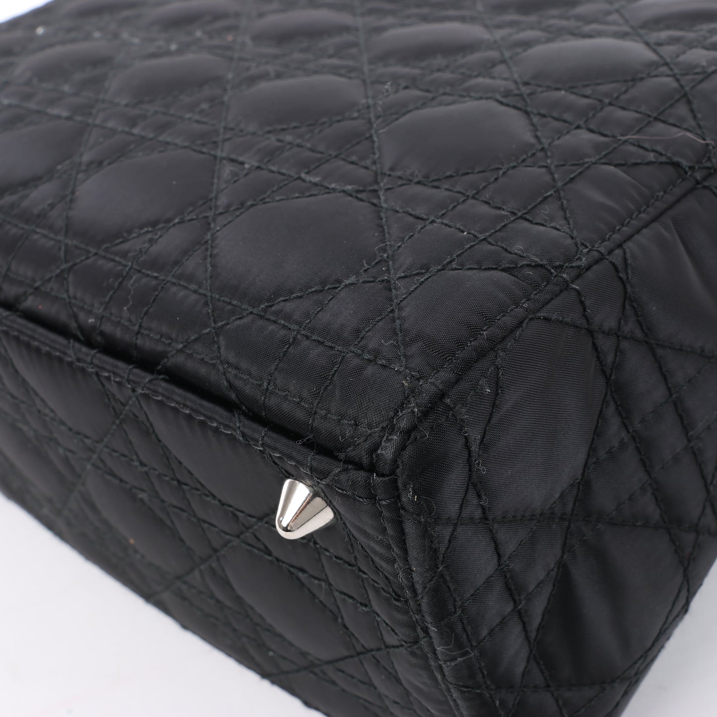 Christian Dior – Lady Dior – Cannage – Nylon-Handtasche in Schwarz