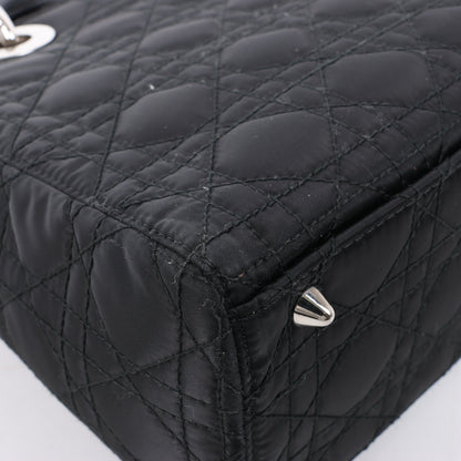 Christian Dior – Lady Dior – Cannage – Nylon-Handtasche in Schwarz