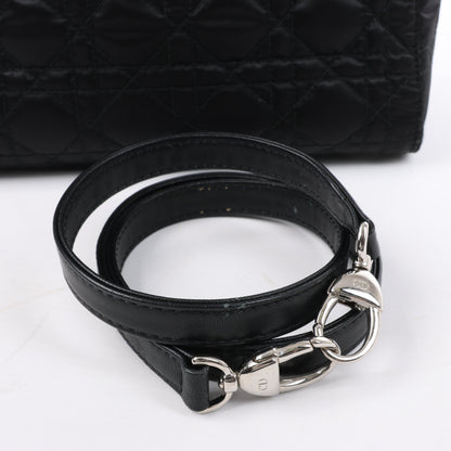 Christian Dior – Lady Dior – Cannage – Nylon-Handtasche in Schwarz