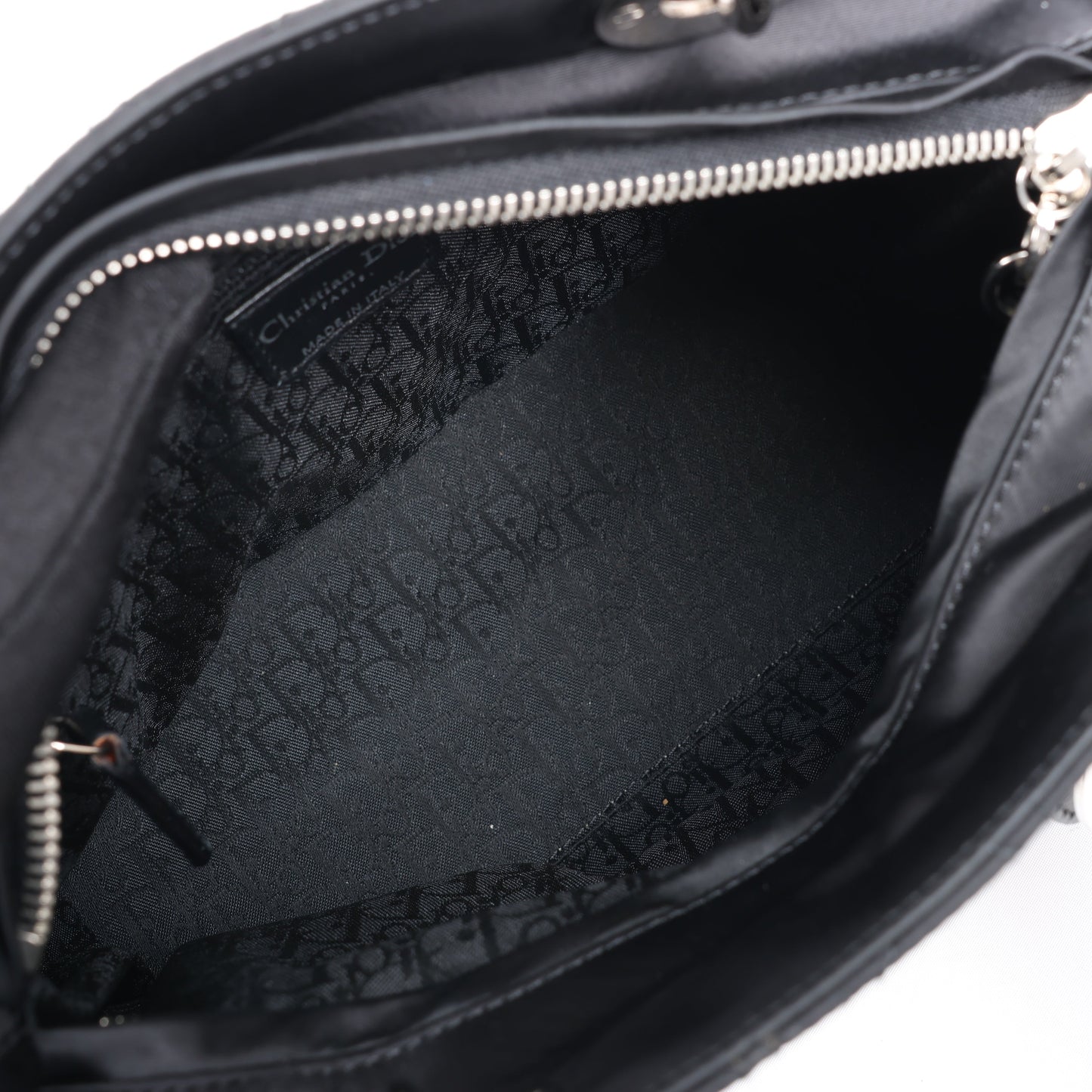 Christian Dior – Lady Dior – Cannage – Nylon-Handtasche in Schwarz