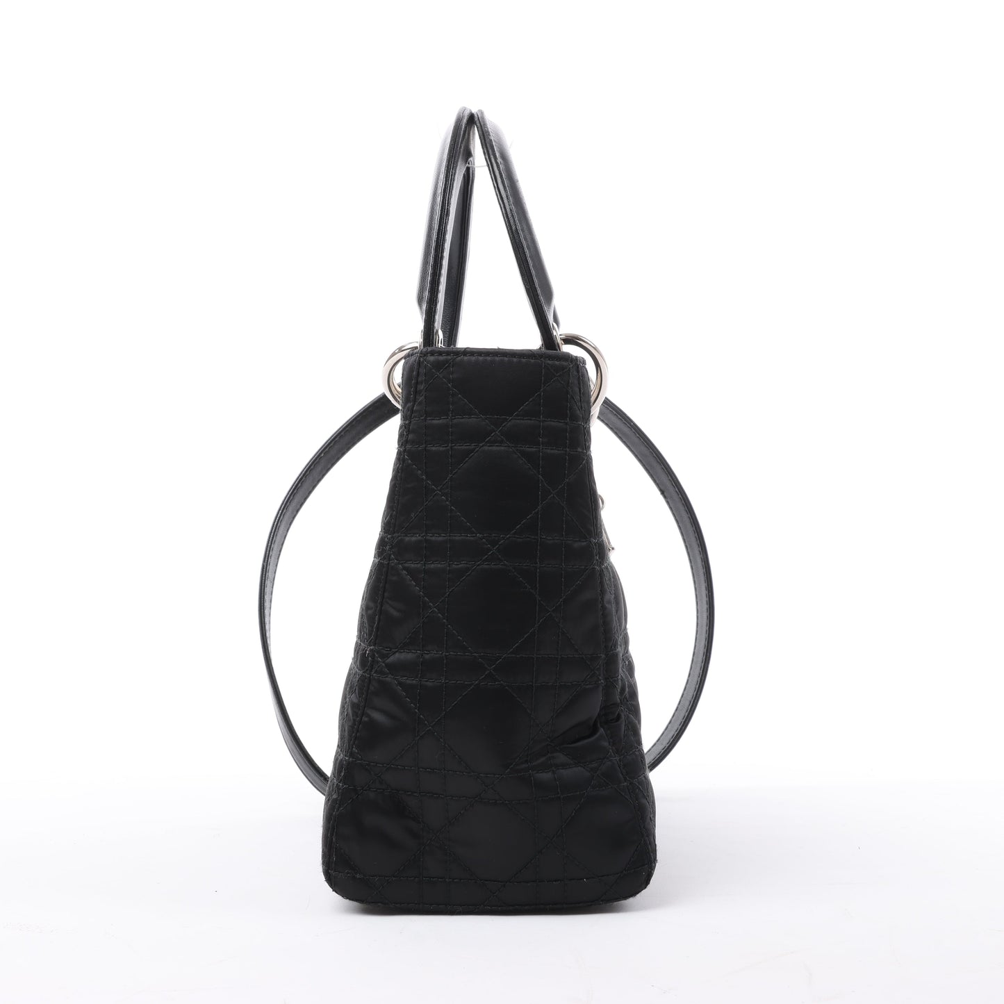 Christian Dior – Lady Dior – Cannage – Nylon-Handtasche in Schwarz