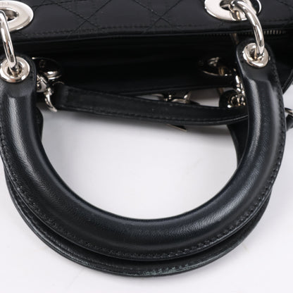 Christian Dior – Lady Dior – Cannage – Nylon-Handtasche in Schwarz
