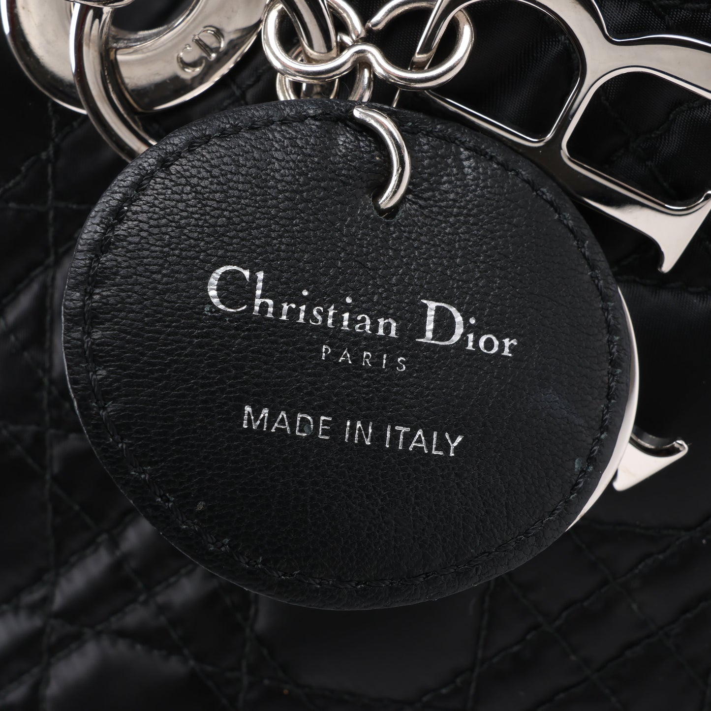 Christian Dior – Lady Dior – Cannage – Nylon-Handtasche in Schwarz