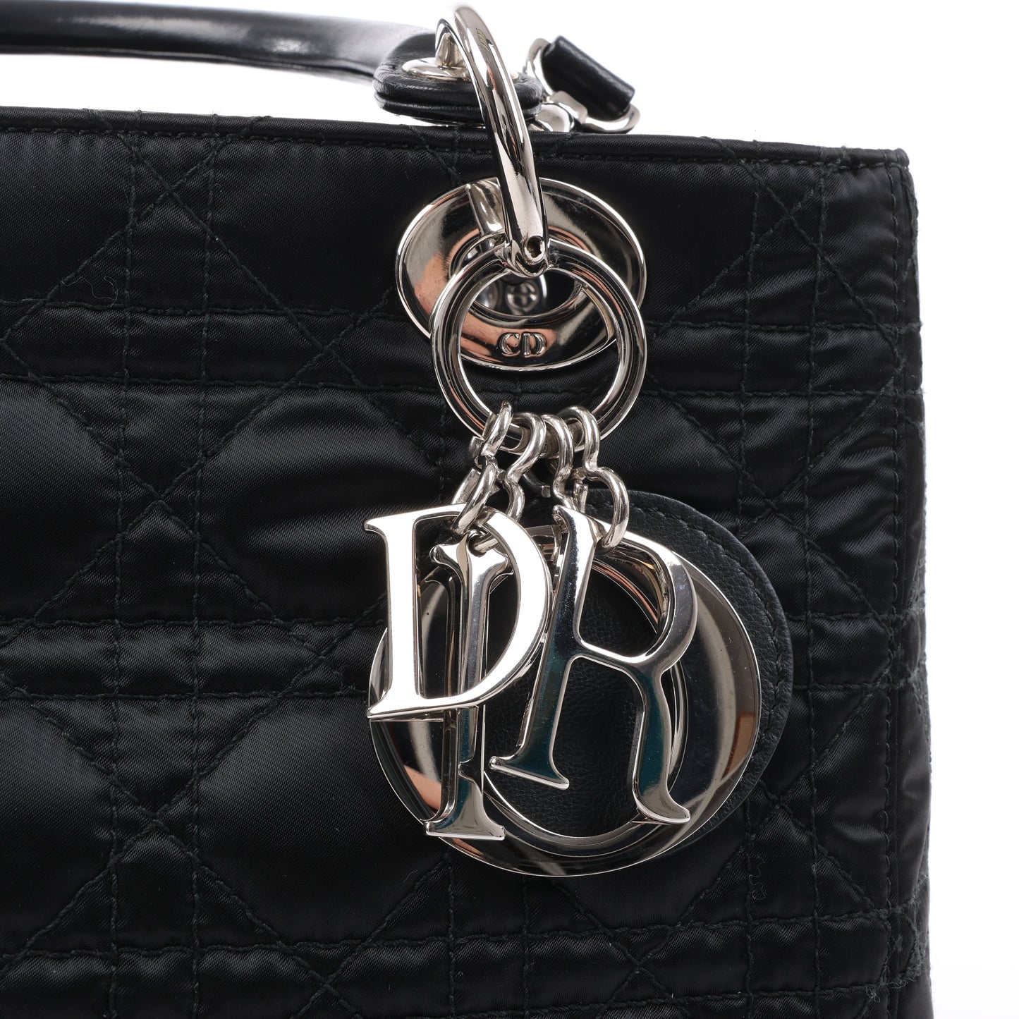 Christian Dior – Lady Dior – Cannage – Nylon-Handtasche in Schwarz