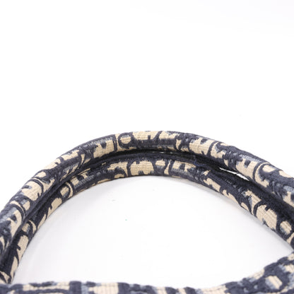Christian Dior Oblique Book Tote Large Canvas Tote Bag in Navy Blue