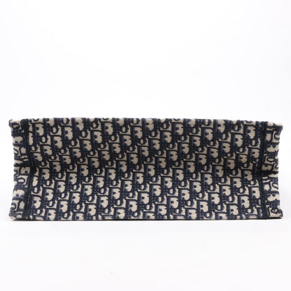 Christian Dior Oblique Book Tote Large Canvas Tote Bag in Navy Blue