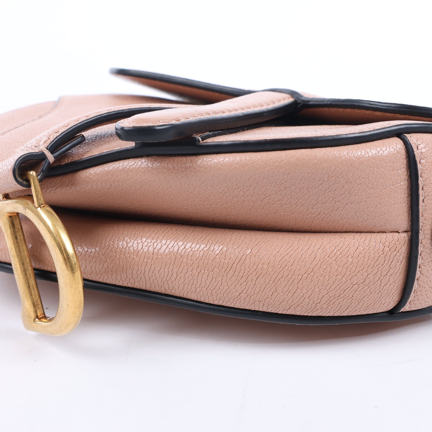 Christian Dior – Saddle Micro Bag – 2-Wege-Handtasche aus Leder in Blush
