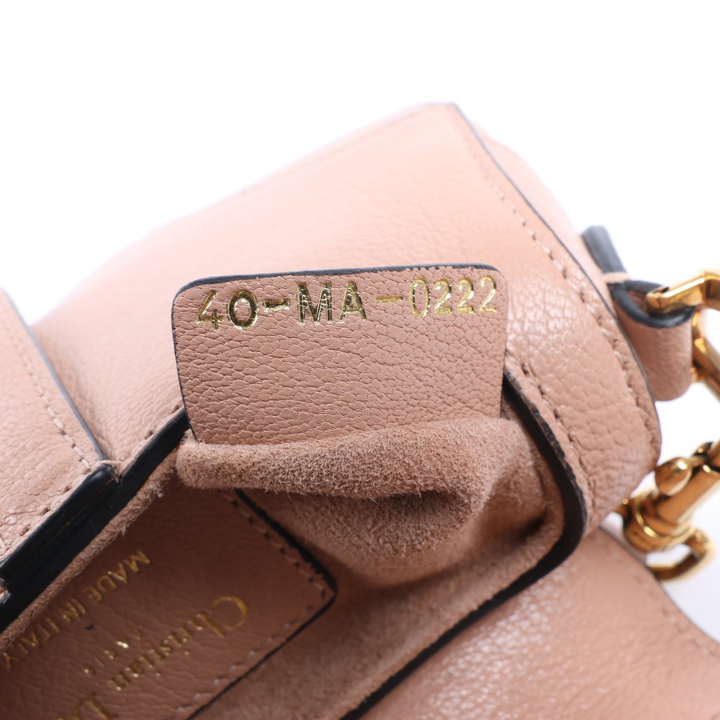 Christian Dior – Saddle Micro Bag – 2-Wege-Handtasche aus Leder in Blush