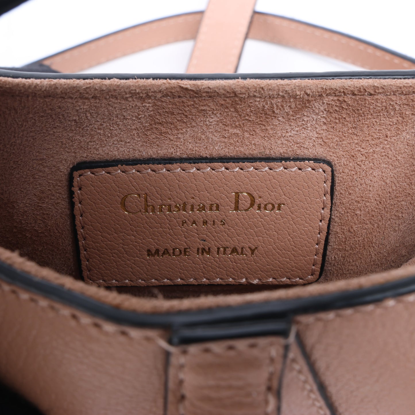 Christian Dior – Saddle Micro Bag – 2-Wege-Handtasche aus Leder in Blush