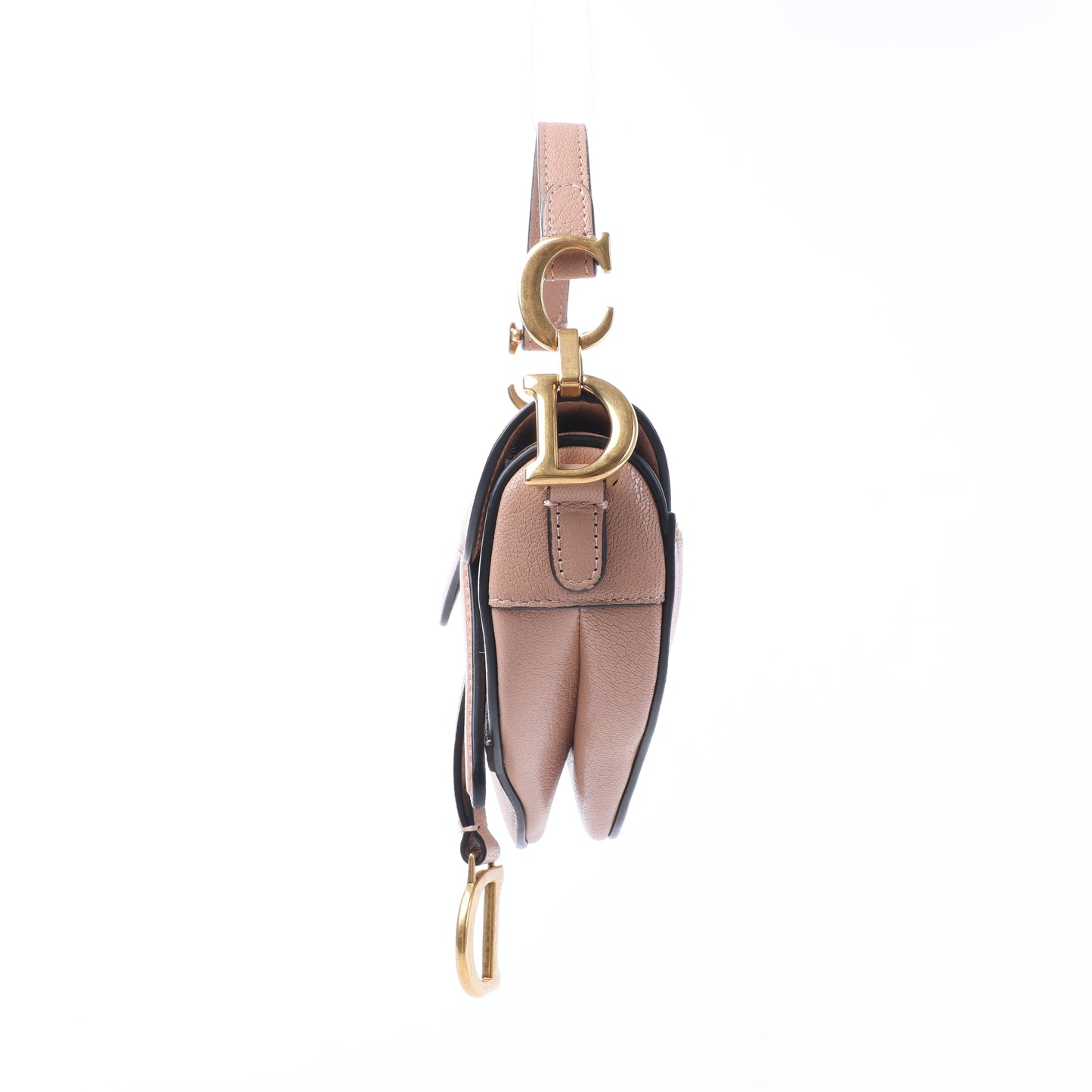 Christian Dior – Saddle Micro Bag – 2-Wege-Handtasche aus Leder in Blush