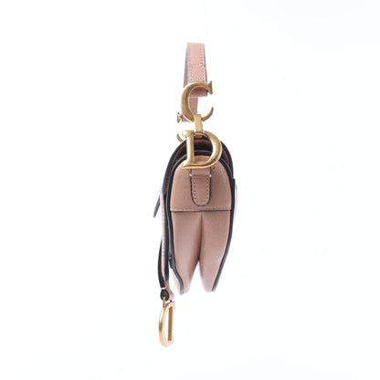 Christian Dior – Saddle Micro Bag – 2-Wege-Handtasche aus Leder in Blush