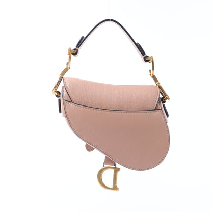 Christian Dior – Saddle Micro Bag – 2-Wege-Handtasche aus Leder in Blush