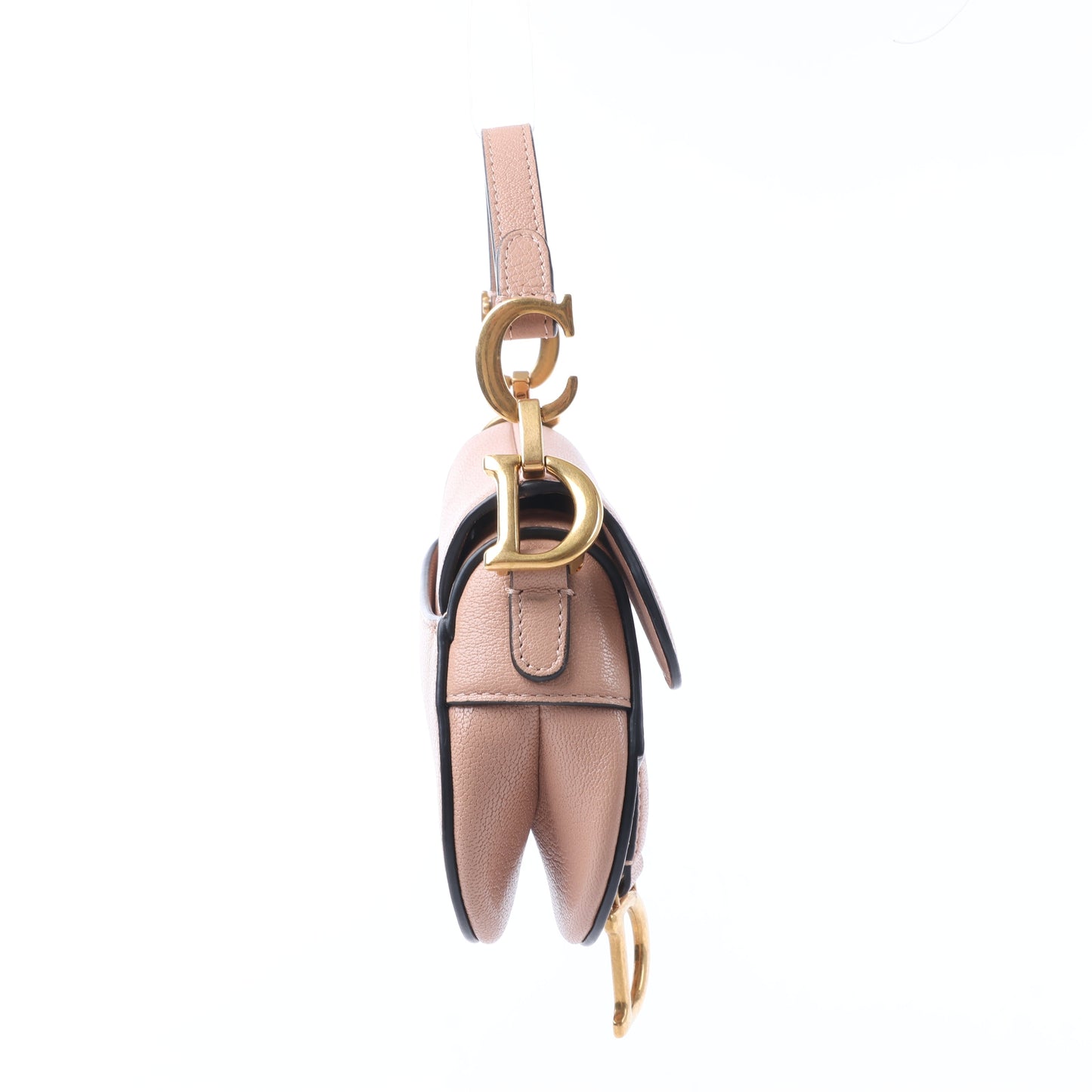 Christian Dior – Saddle Micro Bag – 2-Wege-Handtasche aus Leder in Blush