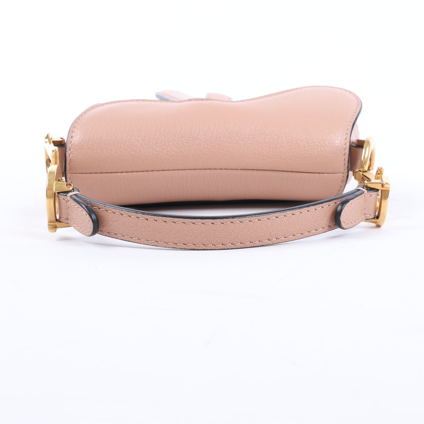 Christian Dior – Saddle Micro Bag – 2-Wege-Handtasche aus Leder in Blush