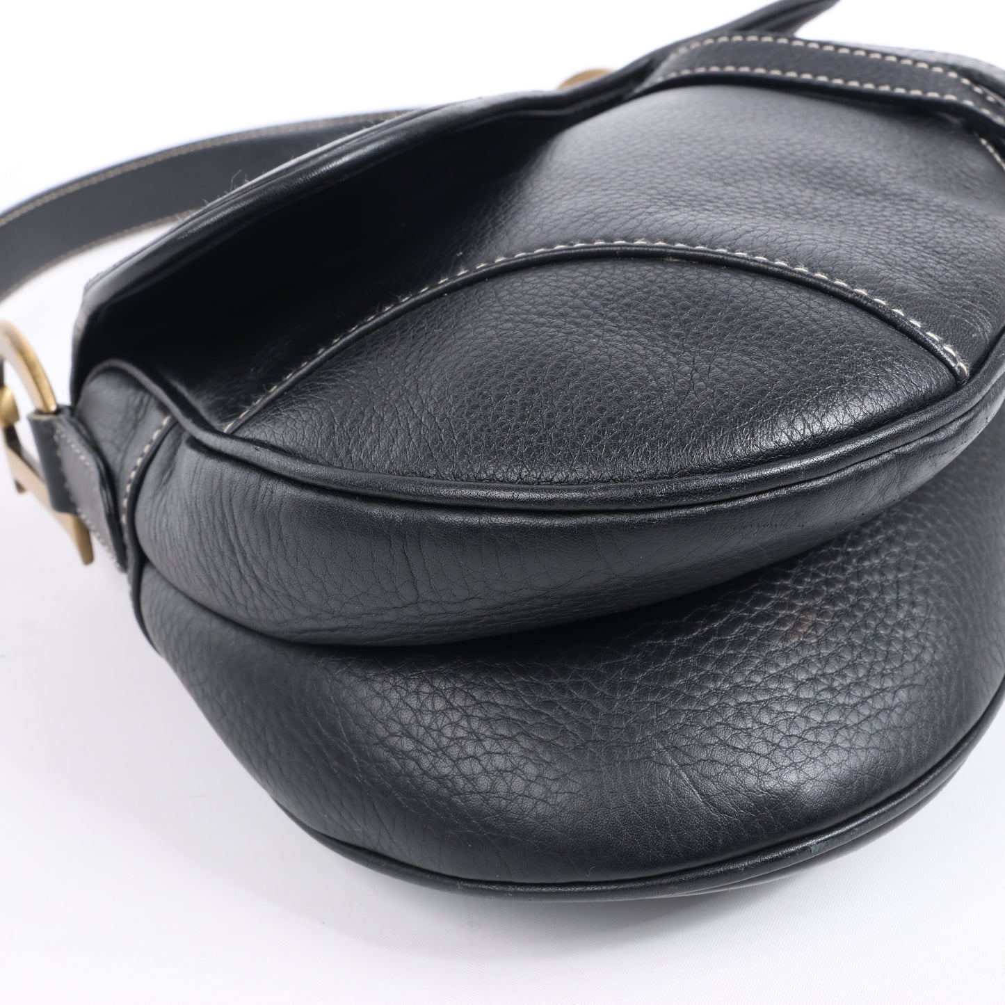 Christian Dior Saddle Classic Bag Leder 2Way Handtasche in Schwarz