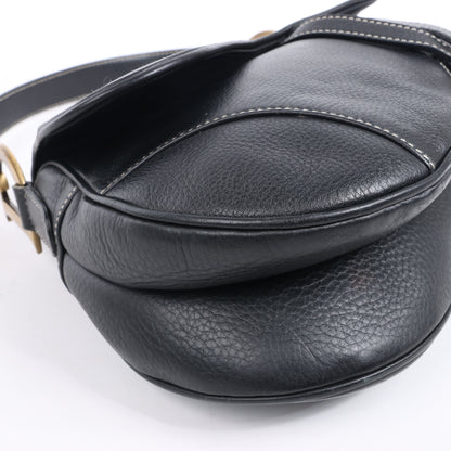 Christian Dior Saddle Classic Bag Leder 2Way Handtasche in Schwarz