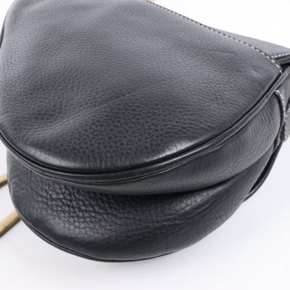 Christian Dior Saddle Classic Bag Leder 2Way Handtasche in Schwarz