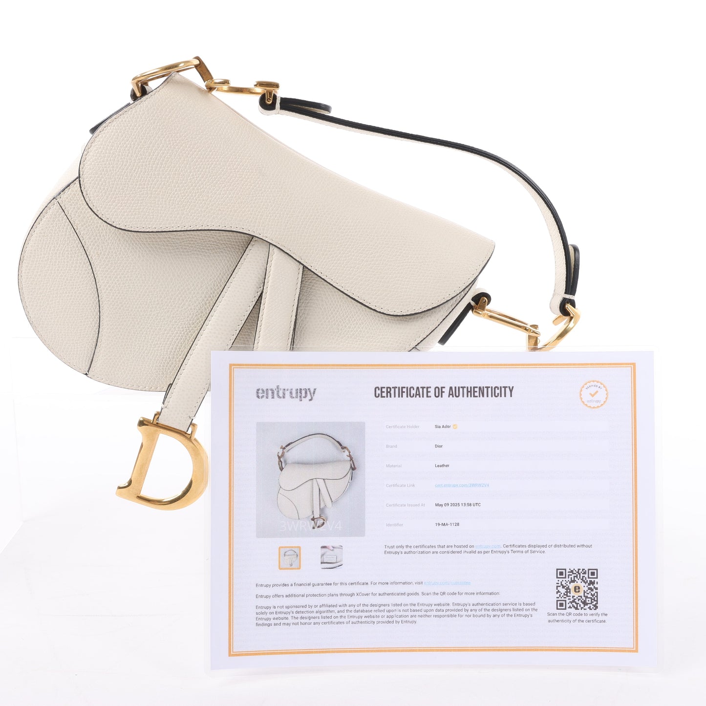Christian Dior Saddle Mini Bag Lederhandtasche in Ecru