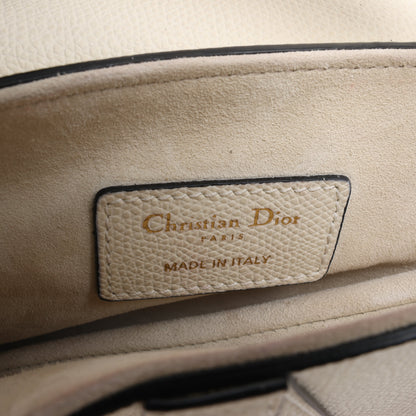 Christian Dior Saddle Mini Bag Lederhandtasche in Ecru